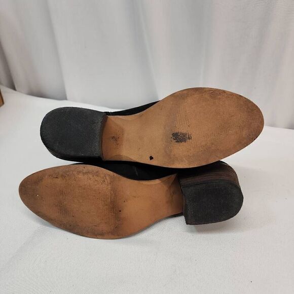 Steve Madden Size 9 Black Suede Leather Size Zipper Ankle Bootie - Picture 9 of 11